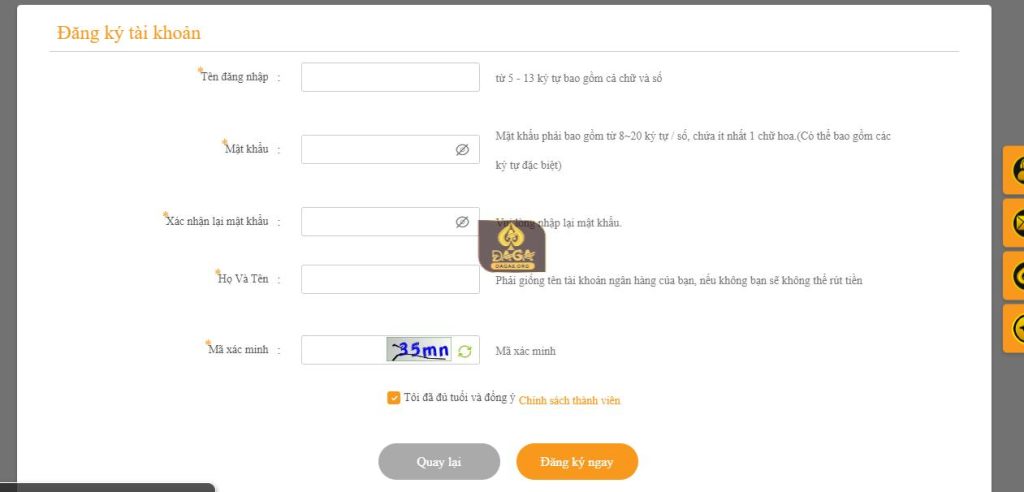 Đăng Ký DAGA - Hướng Dẫn Chi Tiết Đăng Ký Nhanh Chóng 6 Đăng kí DAGA nhanh chóng cho người mới