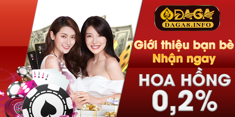 Khuyến mãi giới thiệu bạn bè nhận hoa hồng ưu đãi từ Daga 4 Giới thiệu bạn bè - Nhận ngay hoa hồng 0.2%