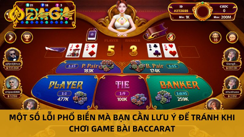 Lỗi khi chơi game bài baccarat